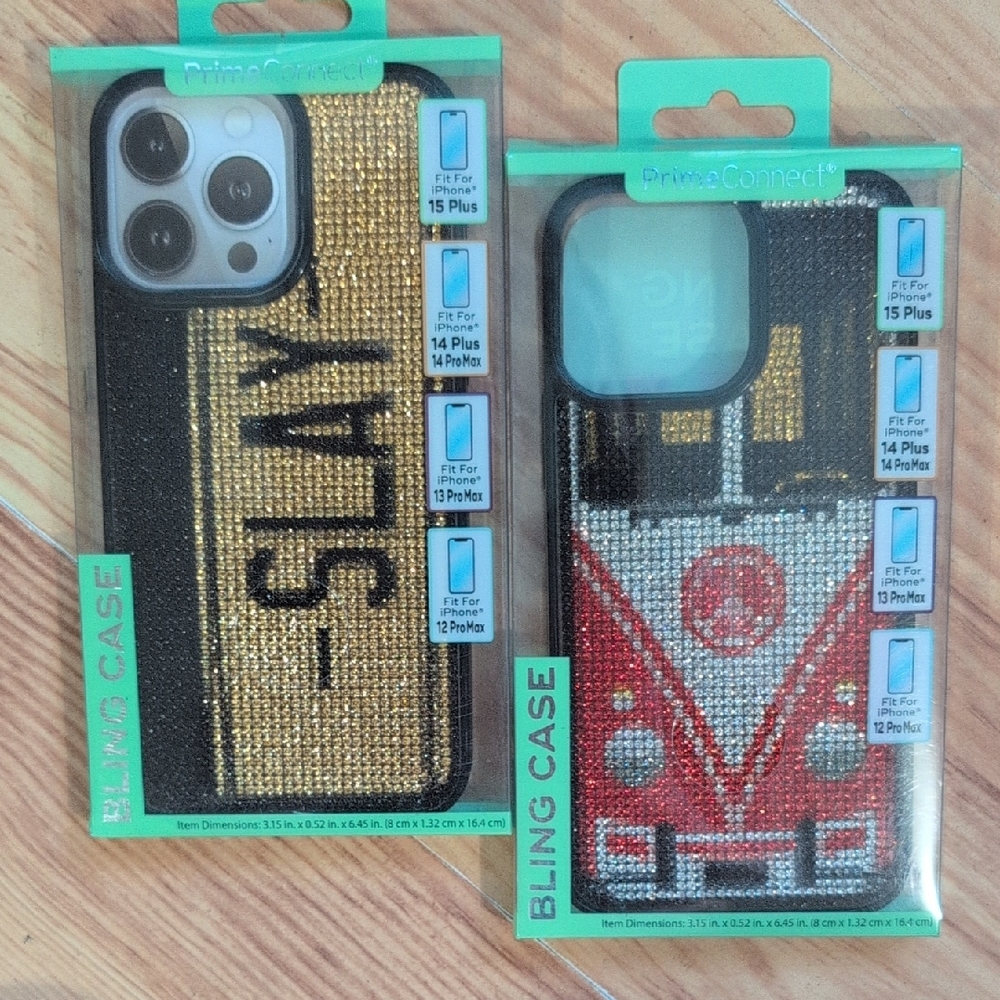 Bling Case for iPhone - Gold and Red